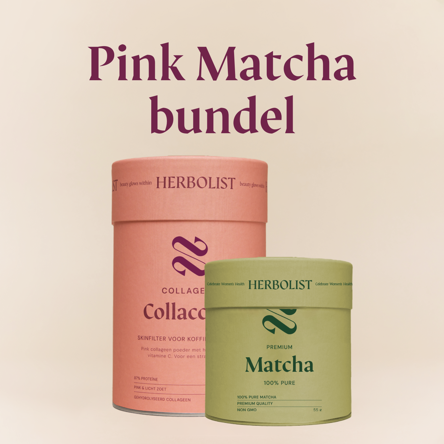 Herbolist Pink Matcha Collageen Bundel